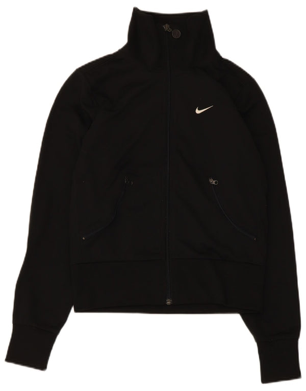 Nike Womens Crop træningsdragt topjakke UK 4/6 XS sort polyester