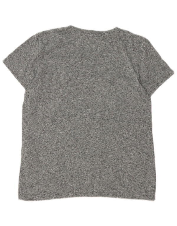 LEVI'S Grafisk T-shirt top til kvinder UK 6 XS Grå Flecked Bomuld