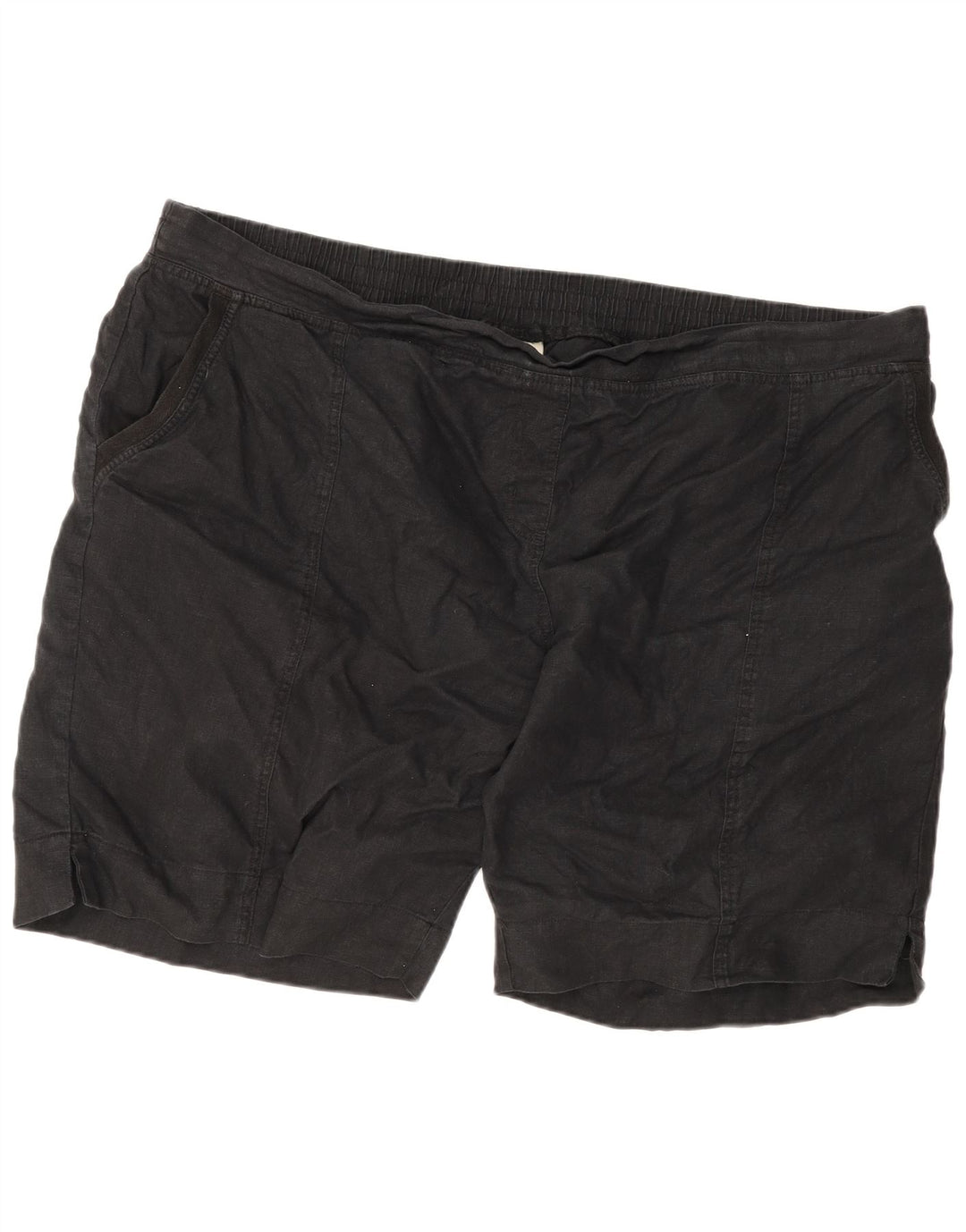 Marks & Spencer Herre Chino Shorts W52 5XL Sort hør