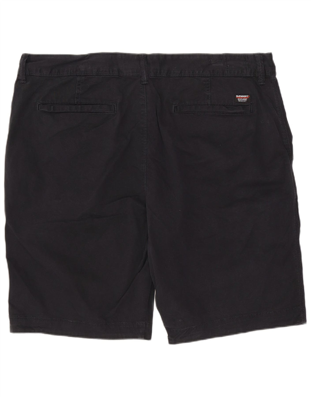 SUPERDRY Herre Slim Fit Chino Shorts W36 Large Black Bomuld