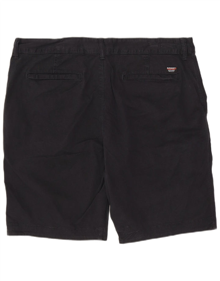 SUPERDRY Herre Slim Fit Chino Shorts W36 Large Black Bomuld