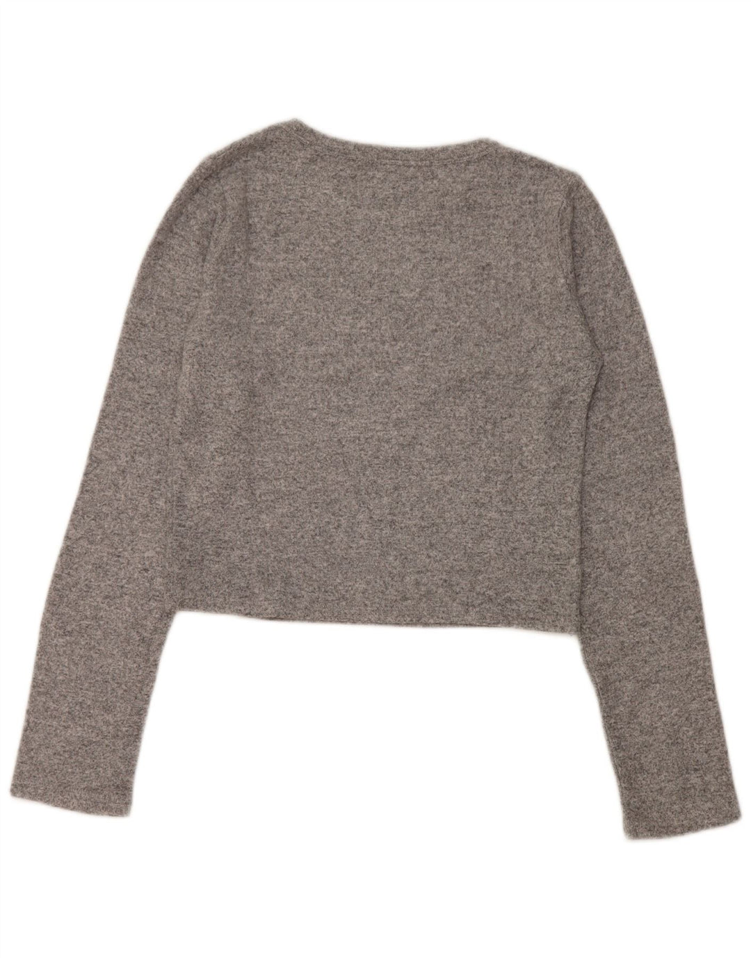 Zara Dame Crop Top Langærmet UK 14 Stor Grå