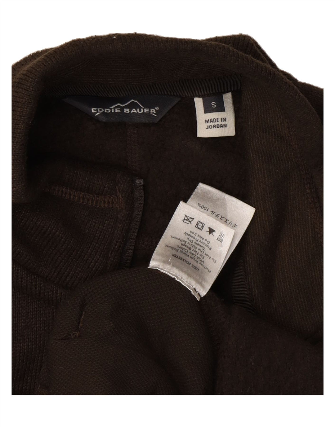 EDDIE BAUER Mens Tracksuit Top Jacket Small Brown Polyester Vintage Eddie Bauer and Second-Hand Eddie Bauer from Messina Hembry 