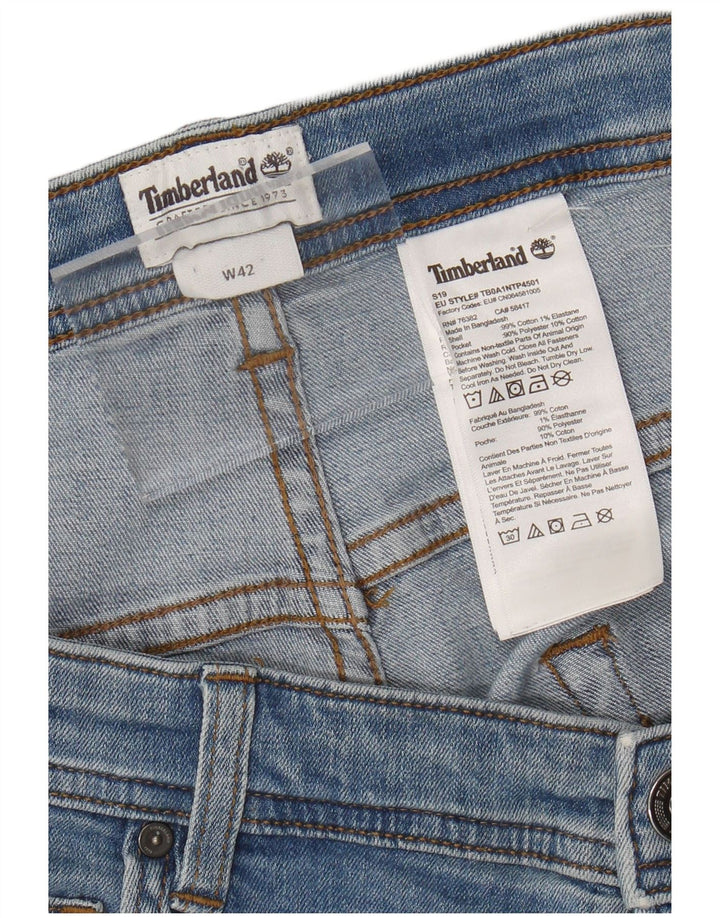 TIMBERLAND Herre Denim Shorts W42 2XL Blå Bomuld