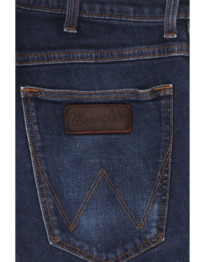Wrangler Slim Jeans til mænd W31 L32 Marineblå bomuld