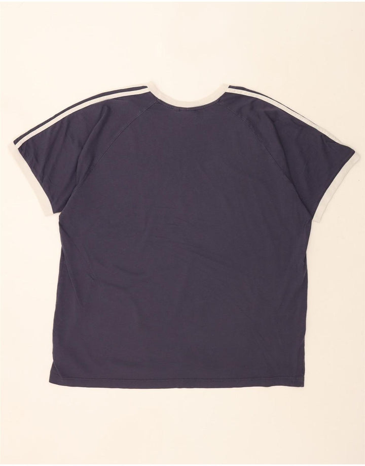 ADIDAS T-shirt top til mænd 2XL marineblå bomuld