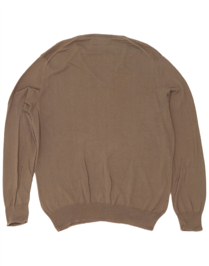Zara Herre V-hals sweater mellemgrå