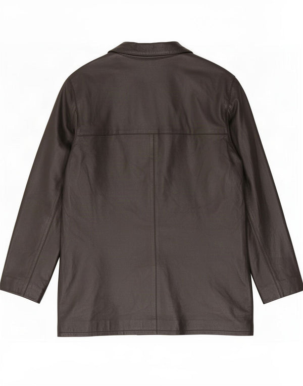 Vintage dame læderjakke IT 48 XL Sort