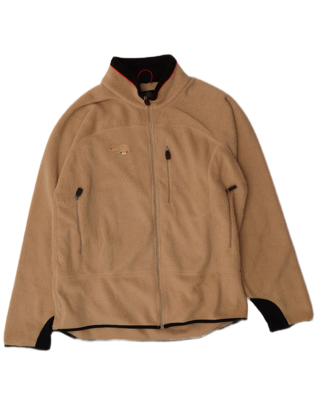 FILA Fleecejakke til mænd UK 44 2XL Beige Polyester