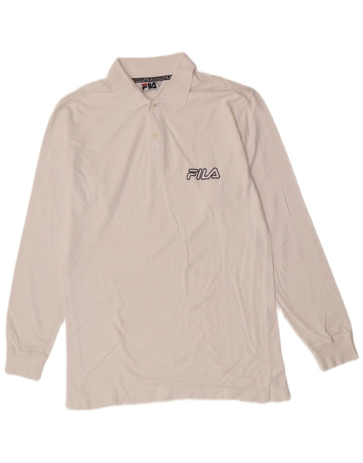 Fila Langærmet Polo Shirt til mænd Lille hvid bomuld