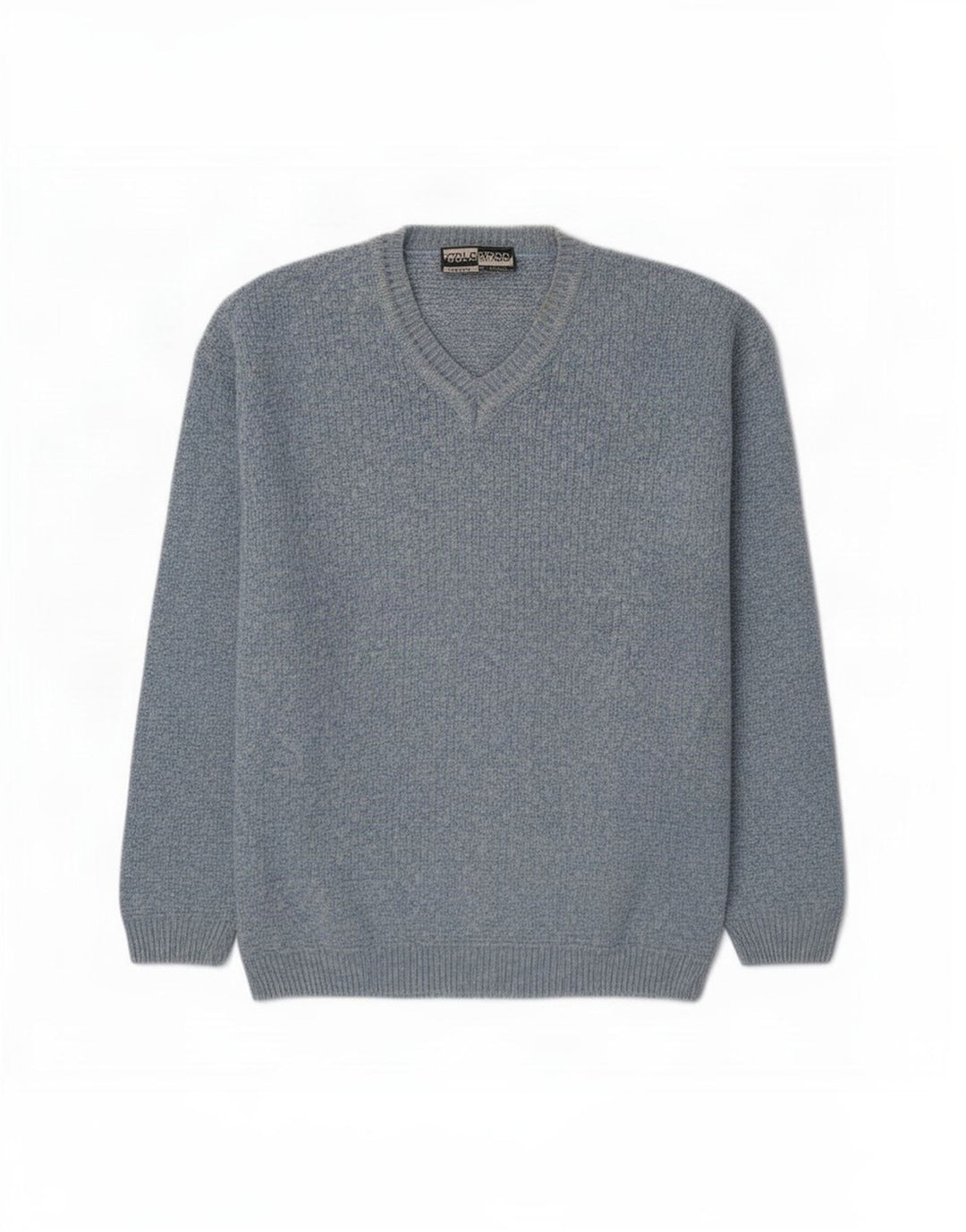 Colorado Herre V-hals sweater Medium Blue Flecked Bomuld