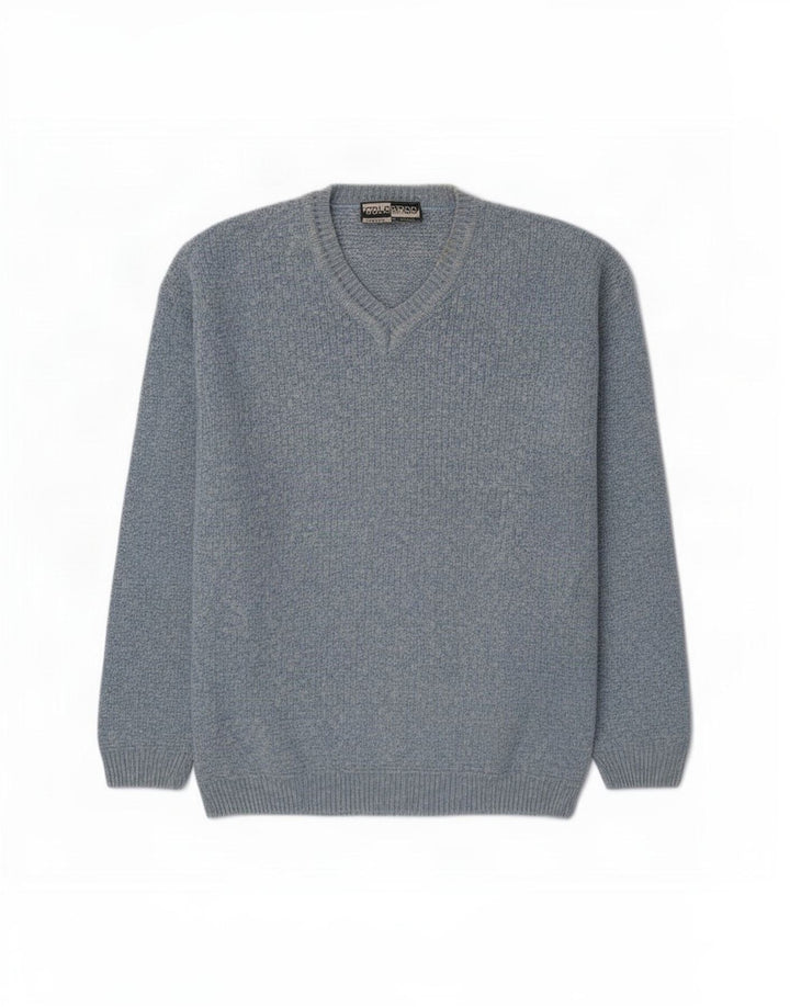 Colorado Herre V-hals sweater Medium Blue Flecked Bomuld