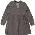 Zara Dame Langærmet A-Line Kjole UK 14 Medium Black Houndstooth