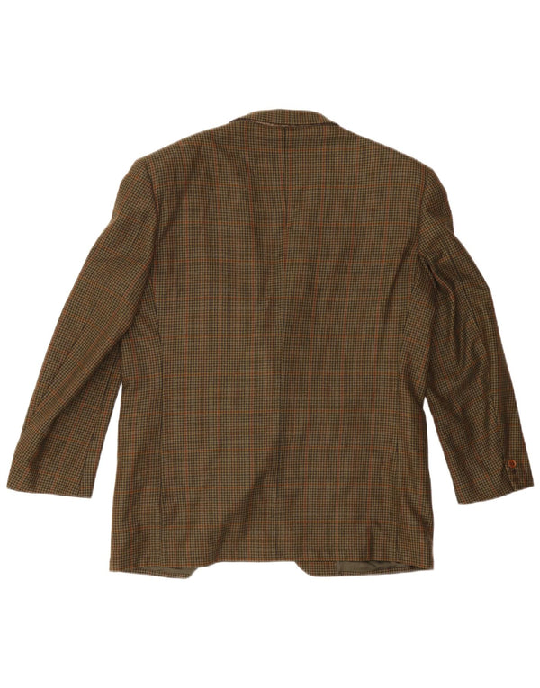 Galtrucco Herre Regular Fit Blazer Jacket IT 50 Large Khaki Houndstooth