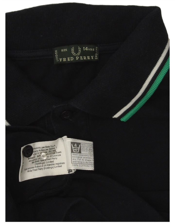 Fred Perry drenge poloskjorte 13-14 år marineblå bomuld