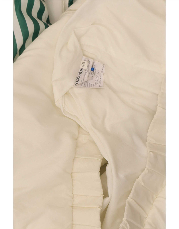 Vintage bomberjakke til mænd IT 46 Lille grøn stribet polyester