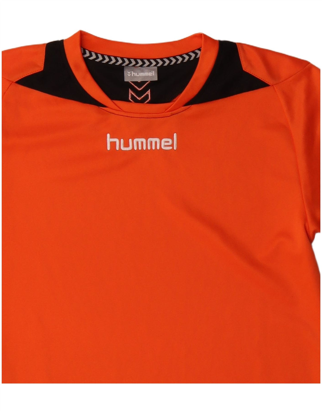 HUMMEL Herre grafisk T-shirt Top Lille Orange Colourblock Polyester