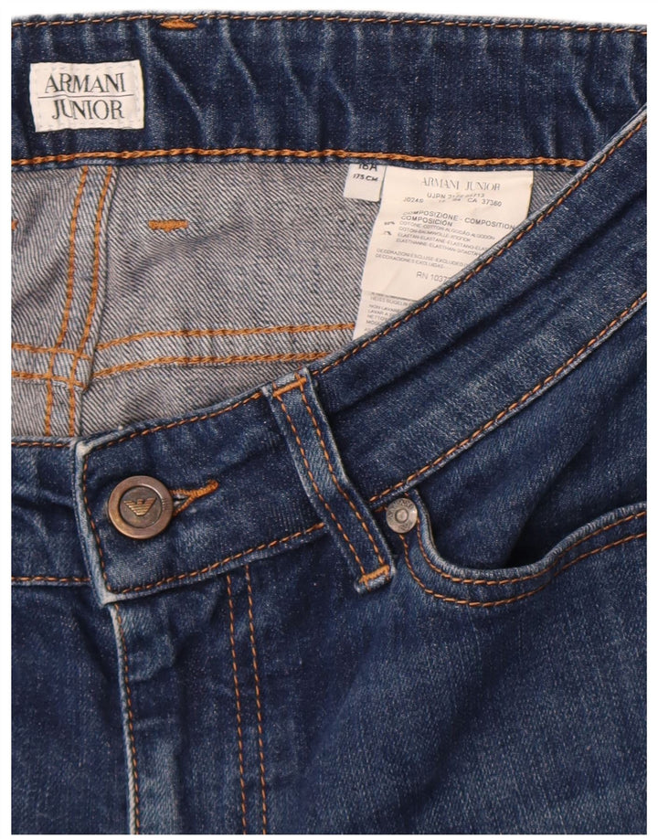 Armani Junior Drenge Denim Shorts 15-16 år W29 Blå Bomuld