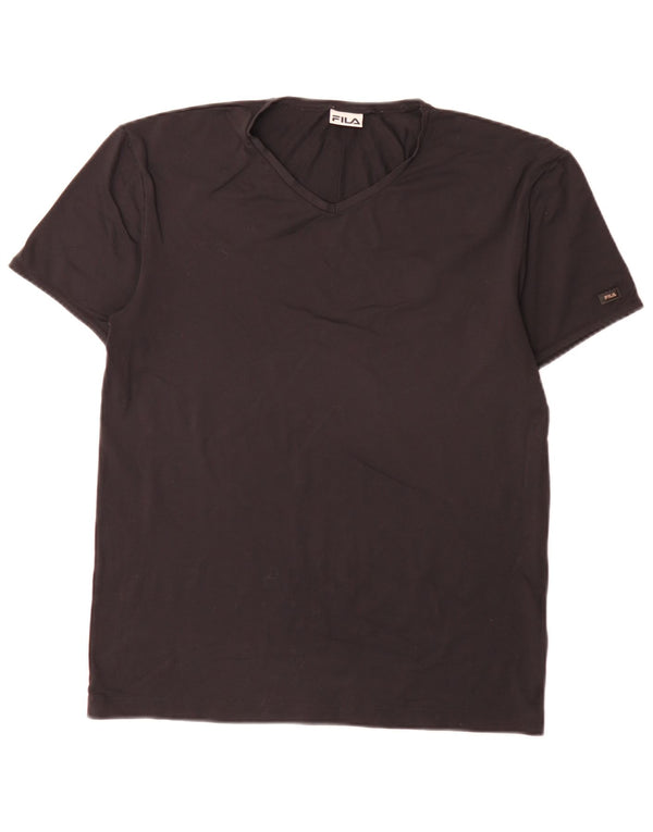 Fila Herre T-Shirt Top Medium Sort