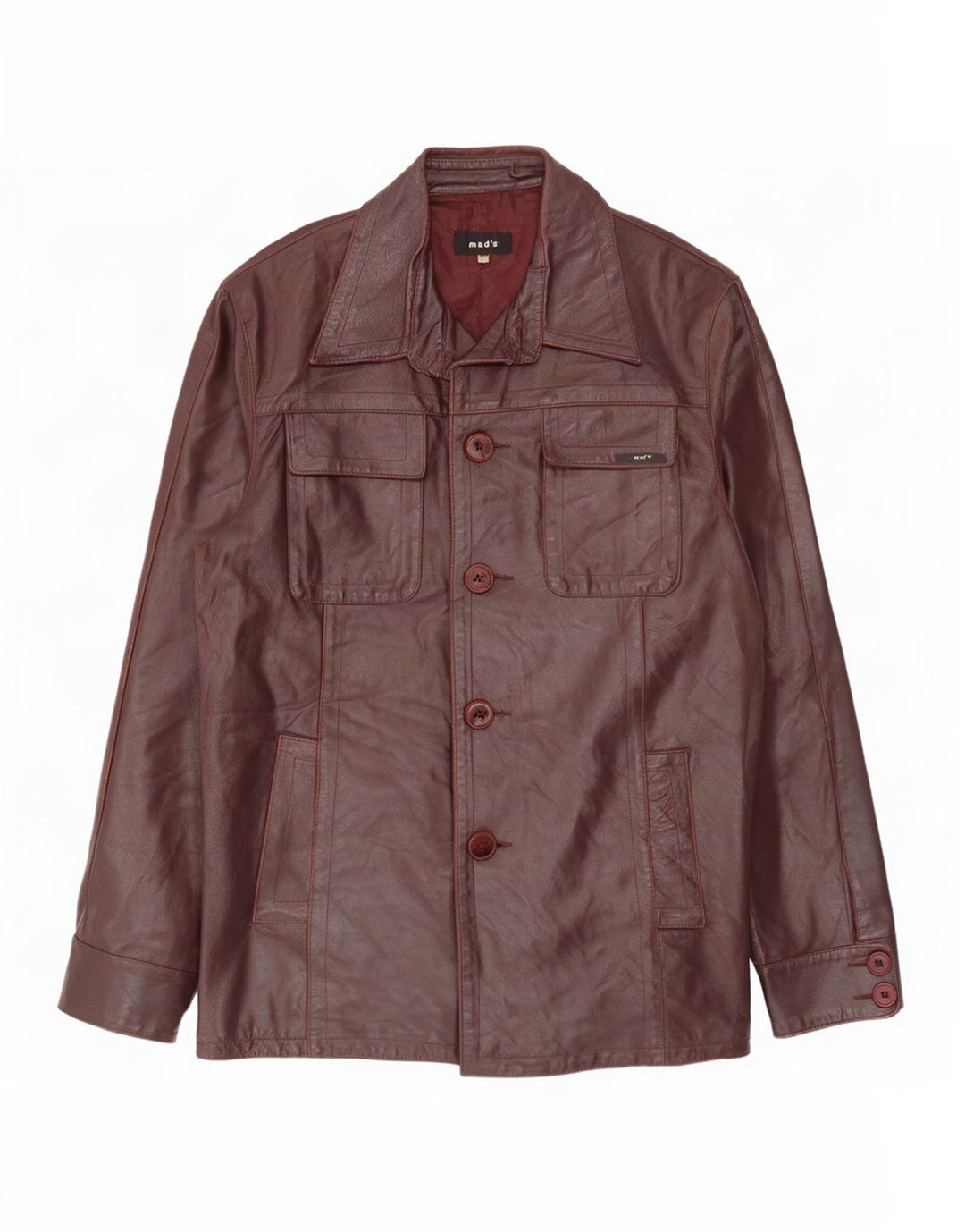 Vintage herre læderjakke UK 42 XL Burgundy