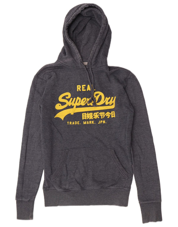 Superdry Grafisk hættetrøje til mænd, lille marineblå bomuld