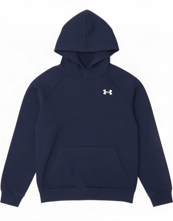 Under Armour Boys Cold Gear Hoodie Jumper 11-12 år Large Navy Blue