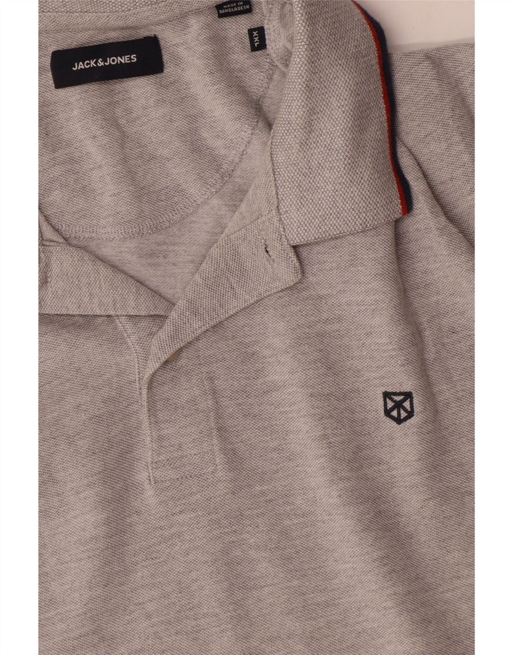 Jack & Jones herre poloshirt 2XL grå bomuld
