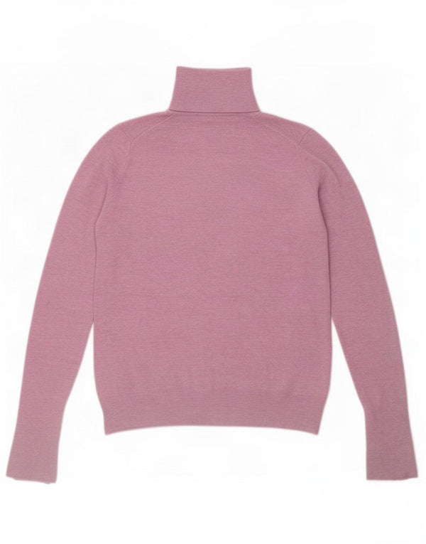 Zara Dame Rullehals Sweater UK 10 Small Pink