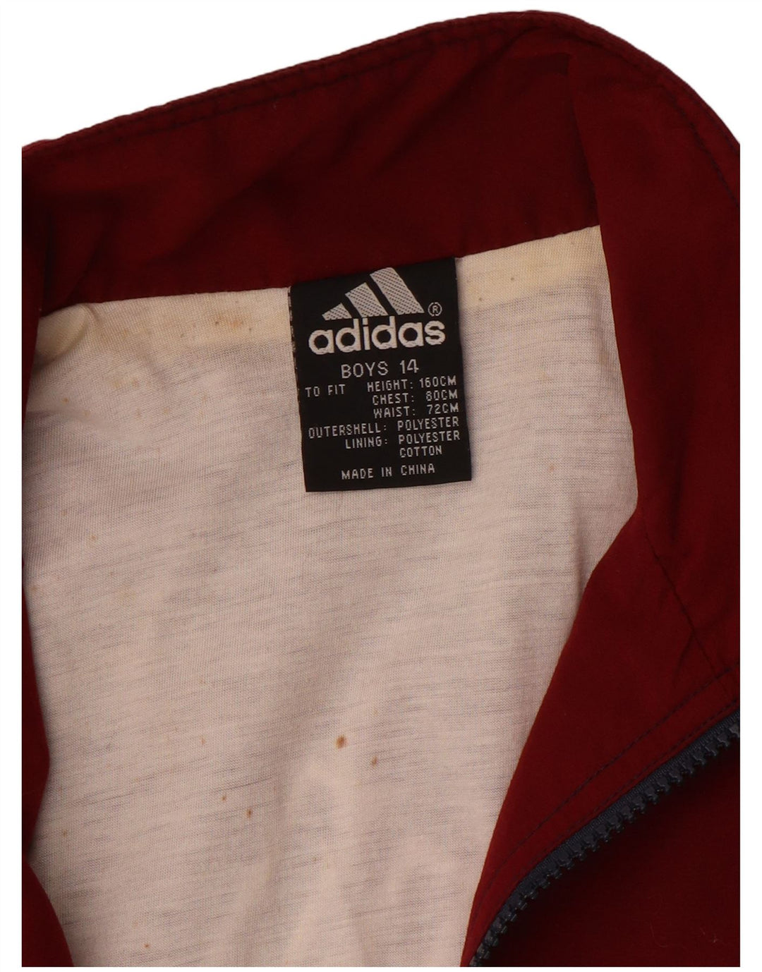 Adidas drenge grafisk træningsdragt topjakke 13-14 år Rød Colourblock