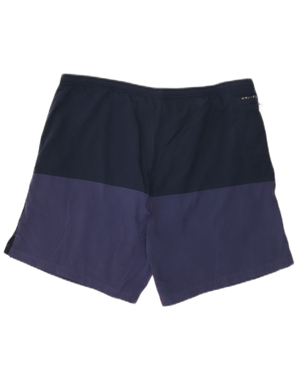 Nike Herre Dri Fit Sportshorts Medium Marineblå Colourblock Polyester