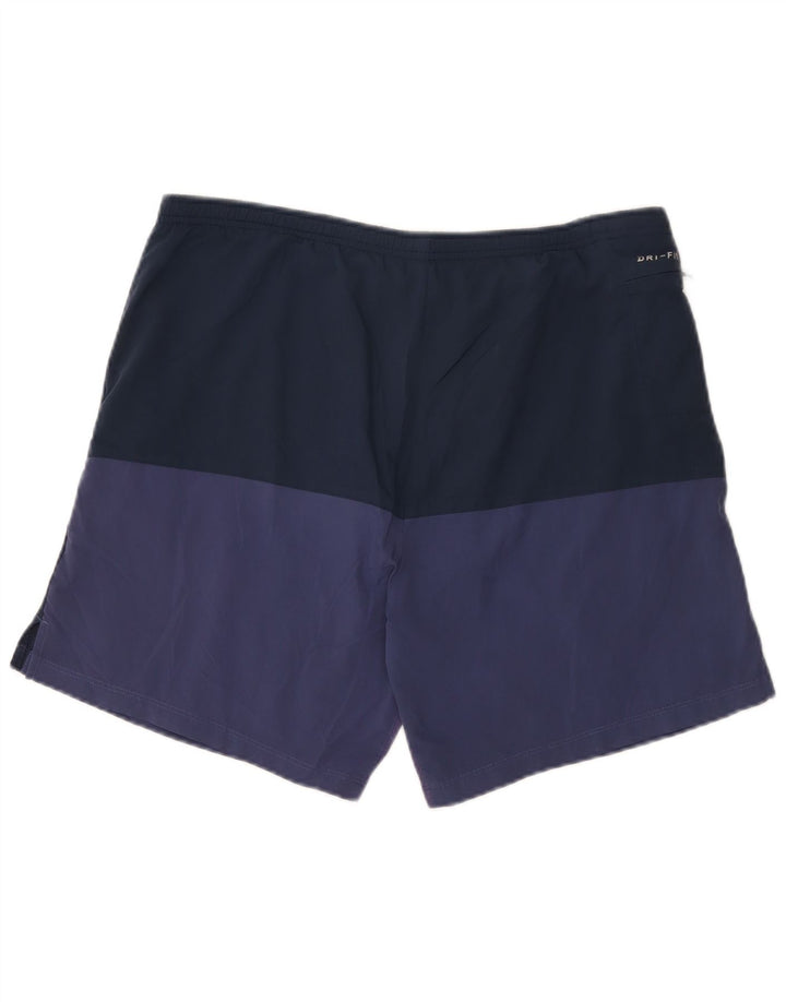 Nike Herre Dri Fit Sportshorts Medium Marineblå Colourblock Polyester
