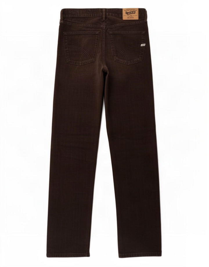 Gas Straight Jeans til mænd W30 L32 brun bomuld