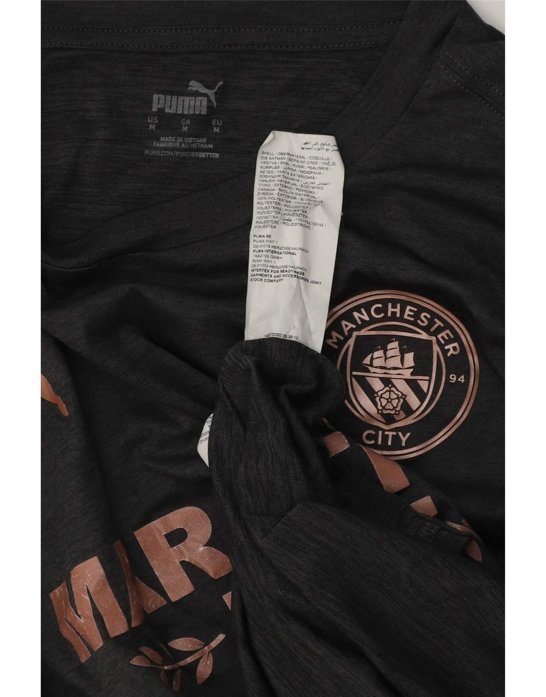 Puma Herre grafisk T-shirt top mellemgrå polyester