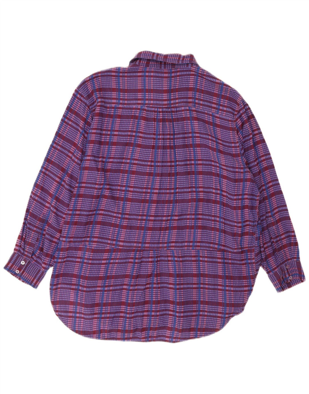 FRENCH CONNECTION Womens Oversized Shirt Dress UK 16 Large Purple Check