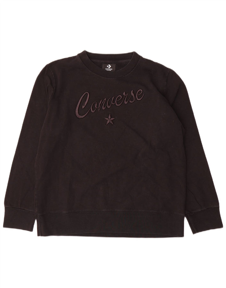 Converse Graphic Sweatshirt Jumper UK 16 Stor sort bomuld