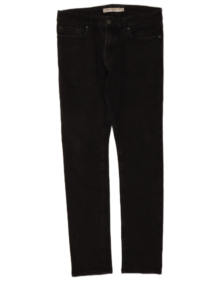Calvin Klein Herre Slim Jeans W32 L32 Sort Bomuld
