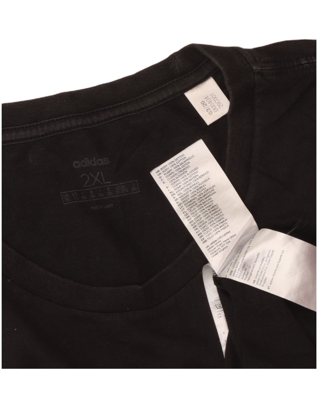 Adidas Grafisk T-shirt top til mænd 2XL sort bomuld