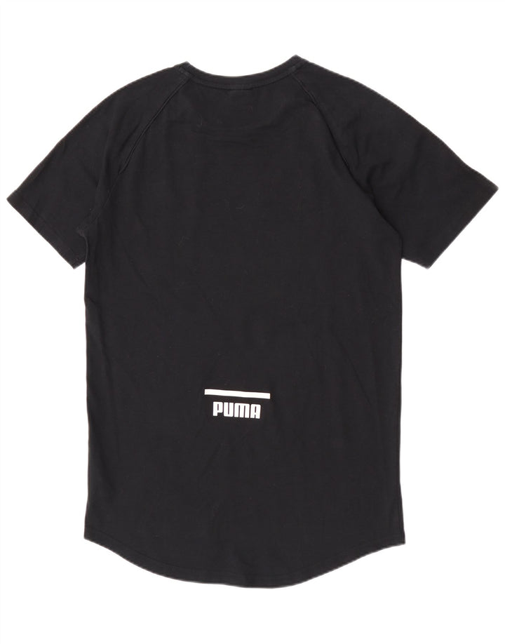 Puma Herre Grafisk T-Shirt Top Medium Sort Bomuld