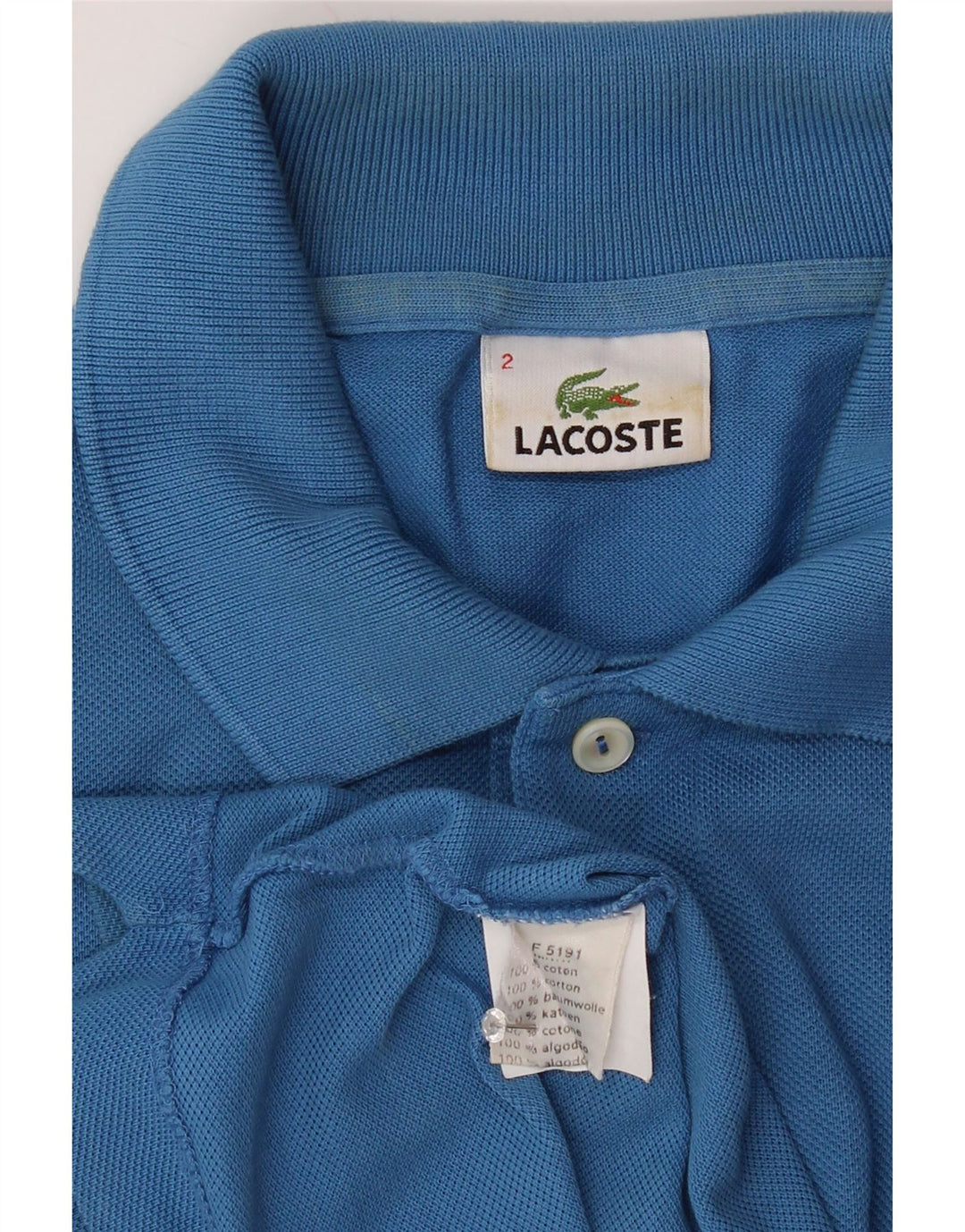 LACOSTE Poloskjorte til mænd Størrelse 2 XS Blå Bomuld
