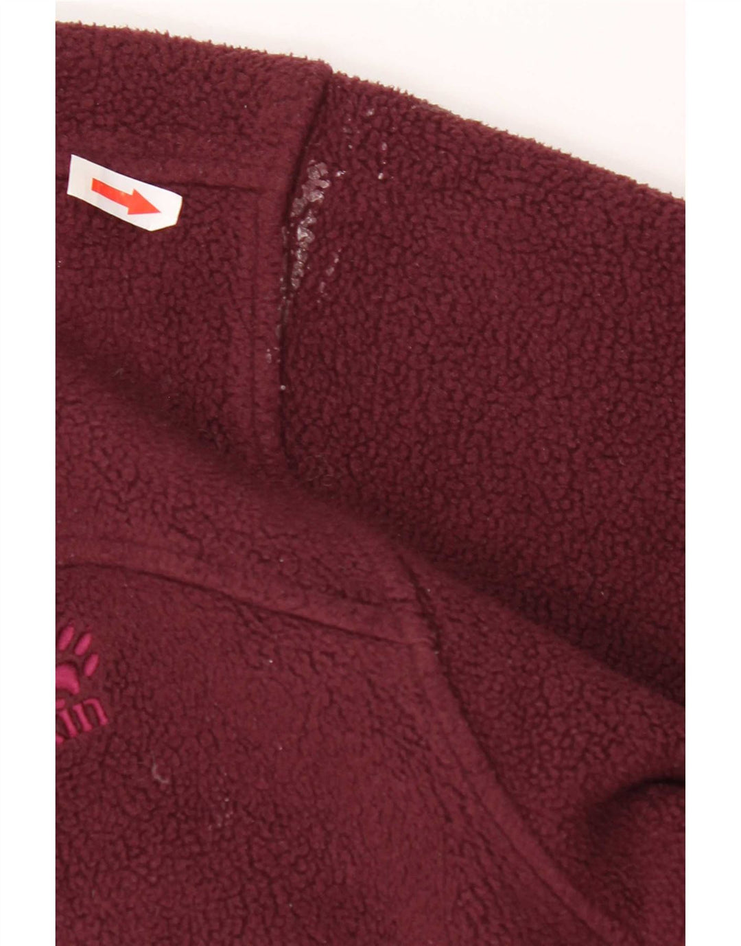 Jack Wolfskin Dame Fleecejakke UK 16 Large Burgundy Polyester