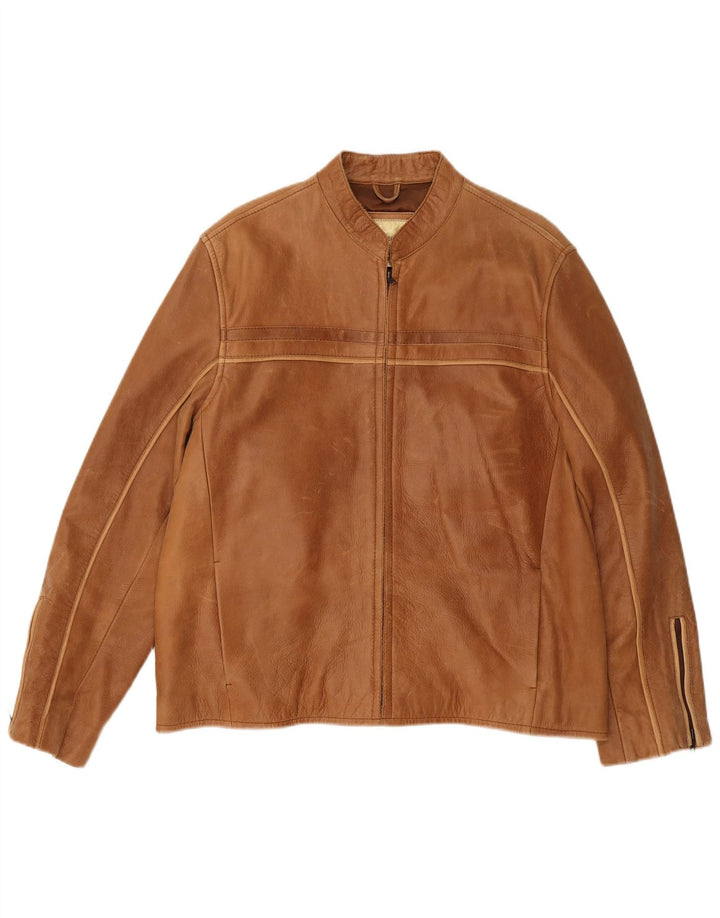 Vintage herre læderjakke UK 36 medium brunt læder