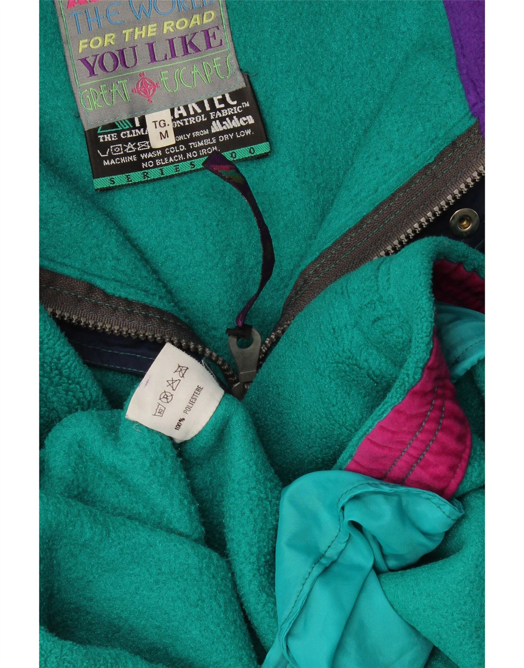 Great Escapes Herre Loose Fit Grafisk Fleece Jumper Medium Turkis