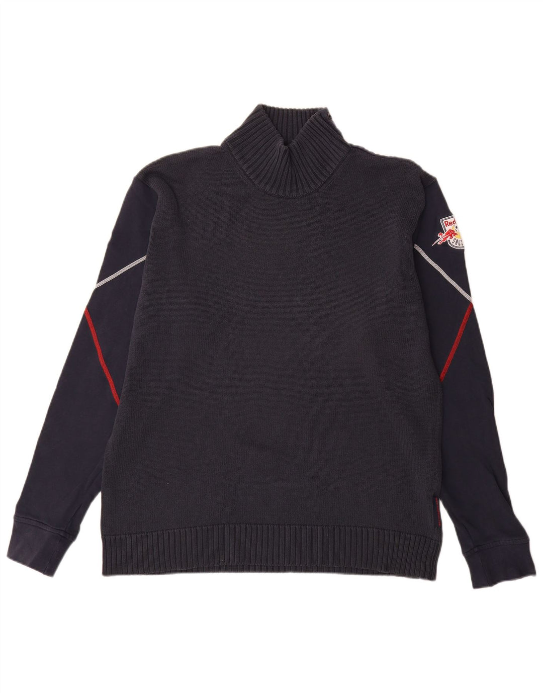 Adidas Herre Grafisk Turtle Neck Jumper Sweater Stor Marineblå Akryl