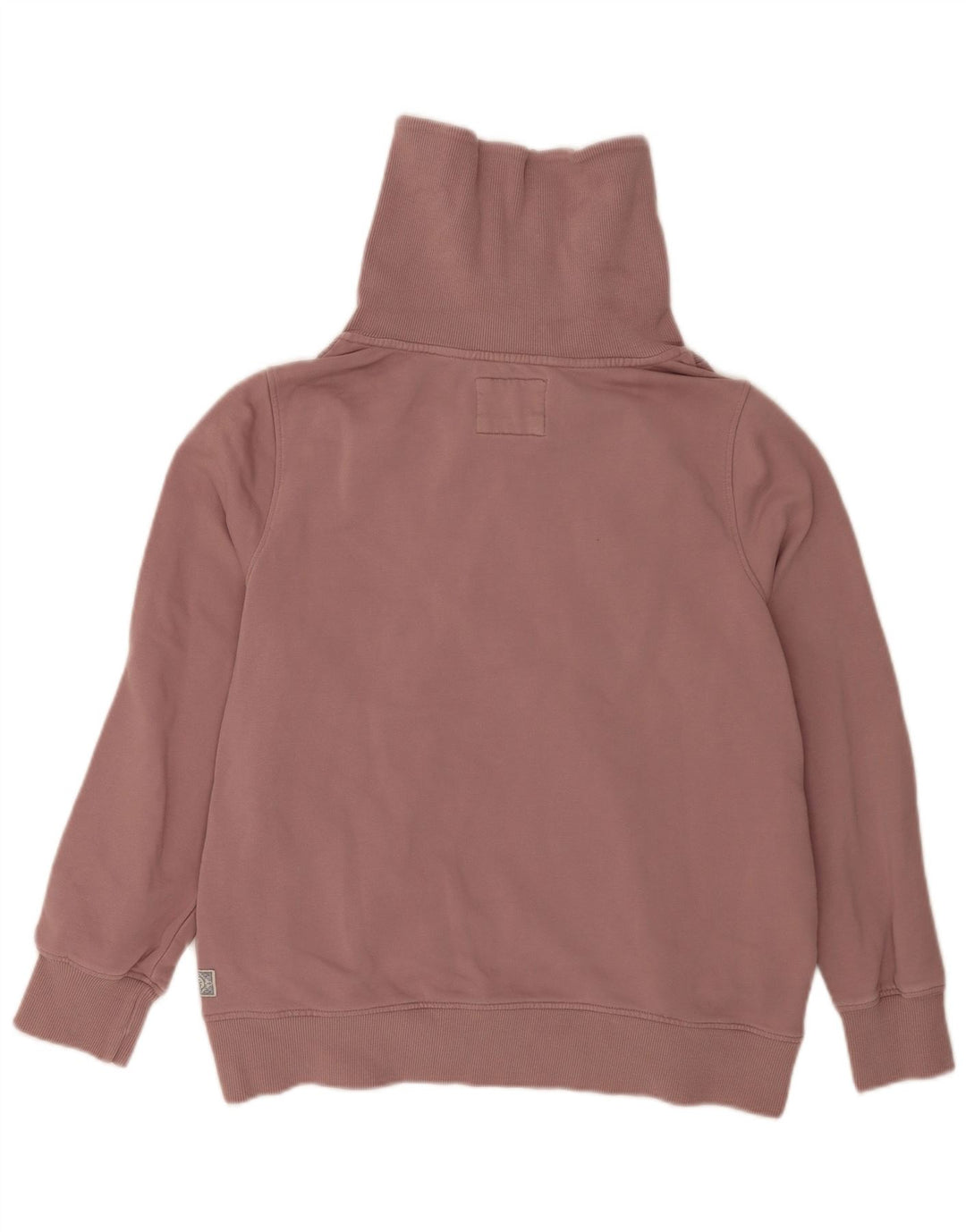 Fat Face Dame Oversized Zip Neck Sweatshirt Jumper UK 16 Large Pink