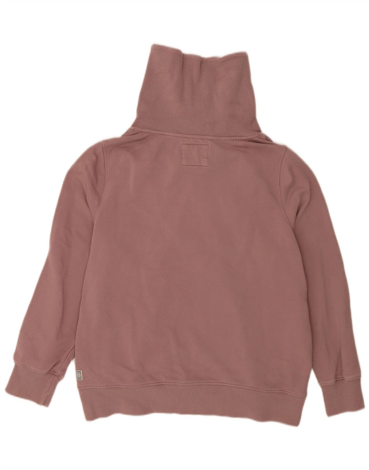 Fat Face Dame Oversized Zip Neck Sweatshirt Jumper UK 16 Large Pink
