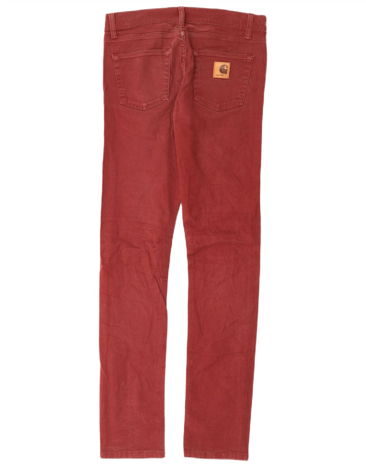 CARHARTT Slim Casual Bukser til kvinder W30 L34 Bourgogne bomuld