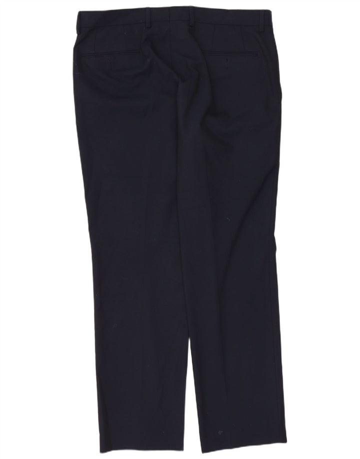 CHAPS Lige jakkesæt til mænd W34 L30 Marineblå polyester
