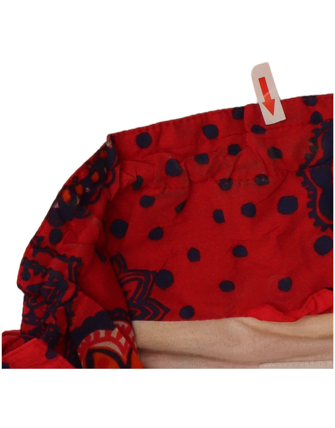 Etirel Womens Oversized Anorak Jacket UK 14 Medium Red Floral Polyester