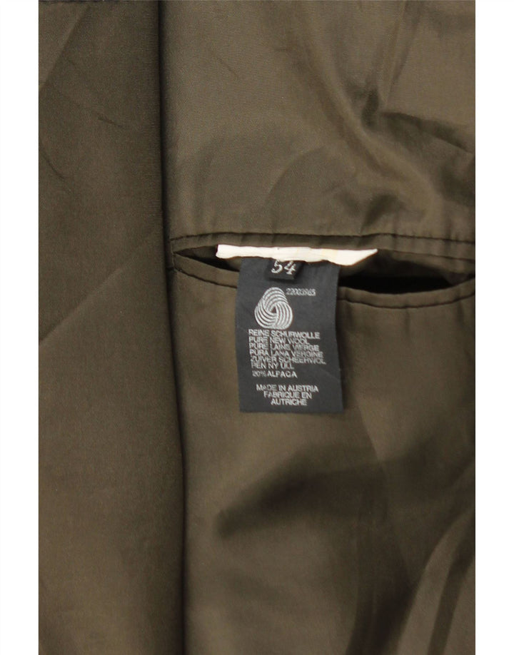 Steinbock Herre 2-knaps blazerjakke EU 54 2XL Khaki New Wool