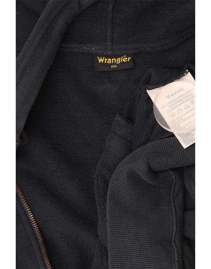 Wrangler Hættetrøje med lynlås til mænd 2XL sort bomuld